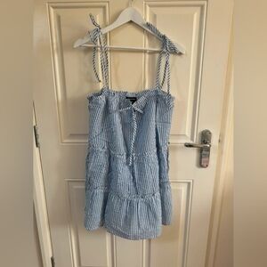 Blue and White Striped Sundress